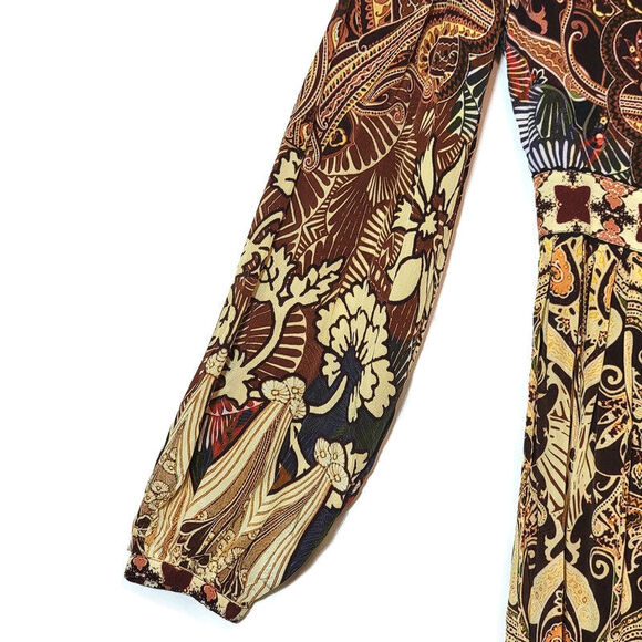 Anthropologie Bhanuni By Jyoti Ronika Maxi Dress Floral Beaded Boho Party Size 0 - Picture 5 of 16